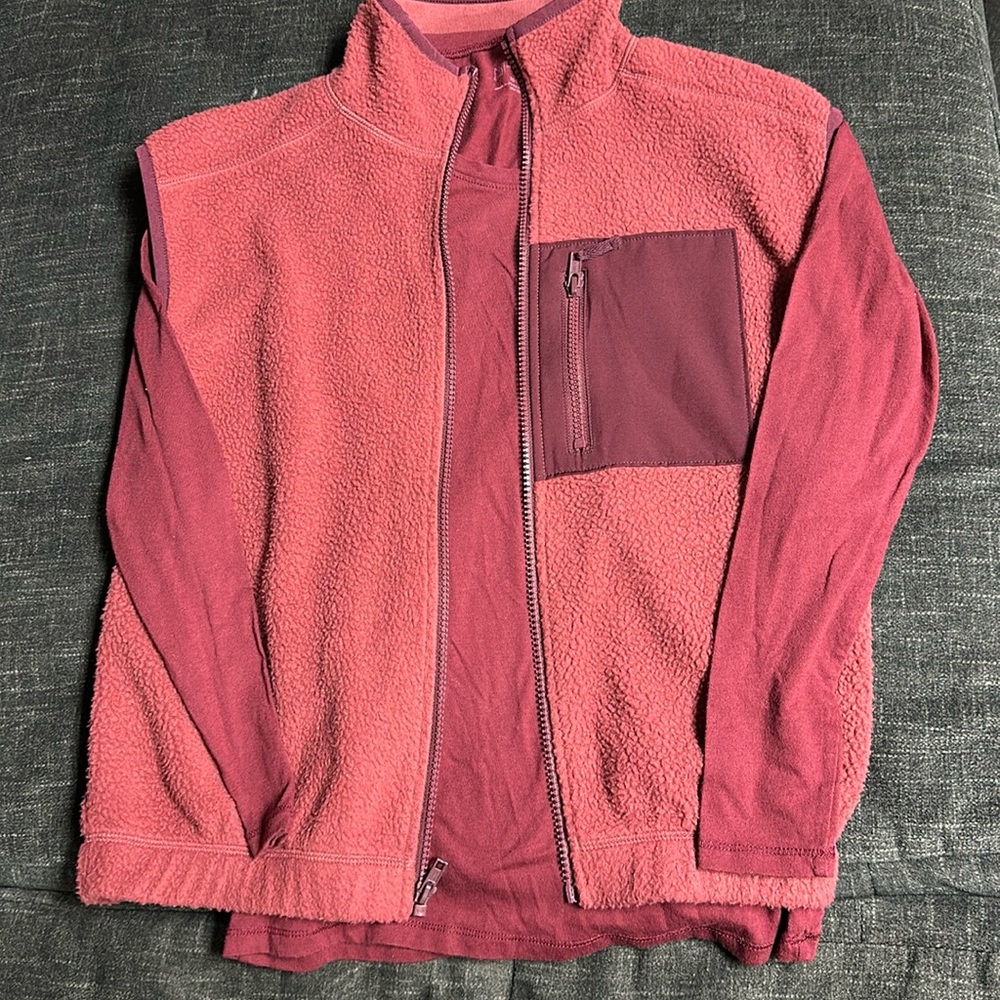 XS 2 PC Maroon color vest and long sleeve shirt.  Very good condition.